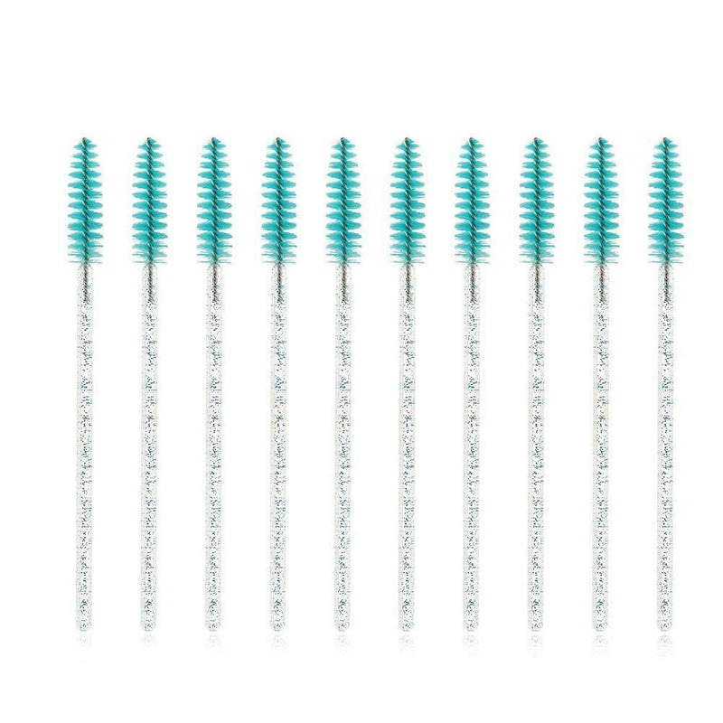 50pcs Disposable Makeup Eyelash Brush Mascara Wands Applicator (Lake Blue) A