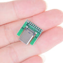 DIY 24pin usb 3.1 type c female plug socket connector smt type with pc board Pg