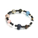 Universe Solar System Galaxy Eight Planets Stone Beads Bracelet Handmade Gift