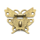 Retro Chic Butterfly Latch Catch Jewelry Wooden Box Lock Hasp Pad Chest Lock  JR
