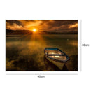 Sunset Fisher 5D DIY Round Diamond Painting Embroidery Set Cross Stitch