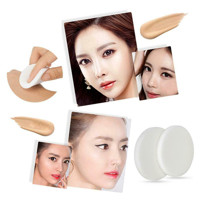 10pcs Round Latex Sponge Cosmetic Cleansing Puff Powder Liquid Remover (M) A