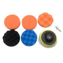 7pcs 5 inch Polishing Buffing Pads with M14 Drill Adapter for Car Polisher
