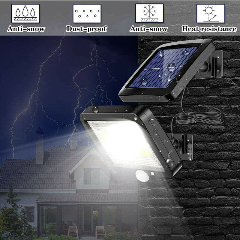 LED Solar Wall Light 3 Modes Waterproof Motion Sensor Lighting for Pathway A