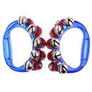 2x Music Percussion Hand Held Drum Tambourine 10 Jingle Bells Random Color