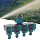 4 Way Garden Host Splitter Faucet Irrigation Adapter Water Tap Connector