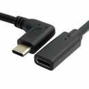 Type C USB 3.1 Male to USB-C Female 90D Right Angled Extension Data Cable 2
