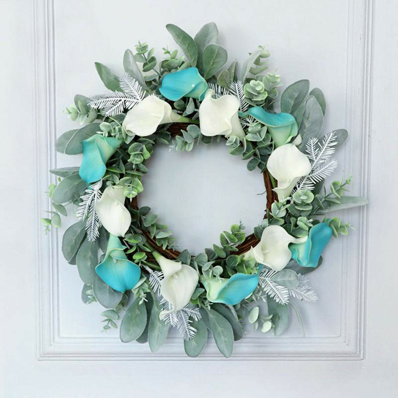 Artificial Harvest Wreath Front Door Indoor Wall Decor Thanksgiving Garland