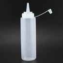 1X Clear White Plastic Squeeze Sauce Ketchup Cruet Oil Bottles 8oZ