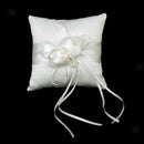 Lovely Ivory Bud Flower Ring Bearer Pillow Cushion Pocket Wedding Favours
