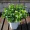 12pcs 7 Fork Water Grass Eucalyptus Plastic Artificial Plants Green Gras GWT