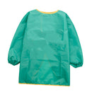 Kids Drawing Long Sleeve Waterproof Painting Apron For Kid L Purple+Green