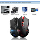 2.4GHz Wireless Gaming Mouse 7 Buttons 2400 DPI LED Backlight Optical Mouse Red
