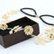 Korean Leaf Flower Headband Beauty Golden Alloy Hair Band Women Jewelry #gib