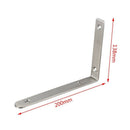 200x138mm L Shape Stainless Steel Corner Brace Repair Angle Bracket