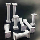 4X(8Pcs/Set White Small+Large Plastic Cake Pillars,Wedding Cake Pillars StaQ3R5)
