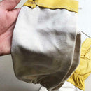 1 Pair Beekeeper Gloves Cotton Leather Apiculture Anti Bee Sleeves (Yellow) SN9F