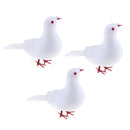 3pcs Artificial Dove Birds Statue Garden Sculpture Ornament Handcraft Wedding