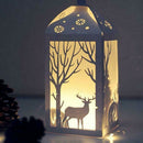 Christmas Elk Lantern Metal Cutting Dies Stencil Scrapbooking Album Card Decor