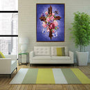5D DIY Diamond Cross Rose Painting Home Embroidery Cross Stitch Wall Decor