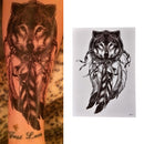 Waterproof Wolf Dreamcatcher Temporary Tattoo Large Arm Body Art TattooSticker3C