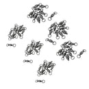 60pcs Ball Bearing Swivels Heavy Duty Rings Fishing Accessory Swivels Snaps