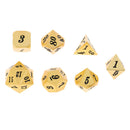 7 Pieces Metal Dice Set D6 D8 D10 D12 D20 for Board Games RPG MTG