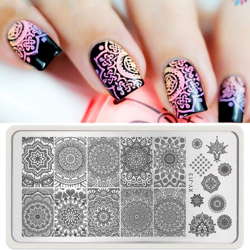 1pcs DIY Manicure Template Nail Art Image Stamping Mandala Print Plate Stamper