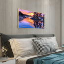 Diamond Painting Sunset Lake Scene Full Round Drill Wall Picture 60x30cm