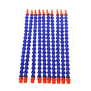 10Pcs Round Nozzle 1/4PT Flexible Oil Coolant Pipe Hose Blue Orange