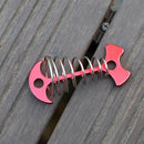 8X Durable Tent Rope Tensioners Fishbone Deck Anchor Peg Stakes  L