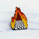 Creative Volcanic Brooch Badges Backpack Jacket Decor Unisex Jewelry Gift
