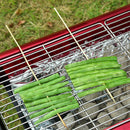 8Pcs Set Long Skewers Kitchen Outdoor BBQ Tools BBQ Grill Accessories kit