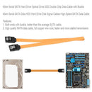 40cm Serial SATA Hard Drive Optical Drive SSD Double Chip Data Wire with Buckle