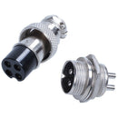 M16 4Pins 400V Screw Type Electrical Aviation Plug Socket Connector K3T2