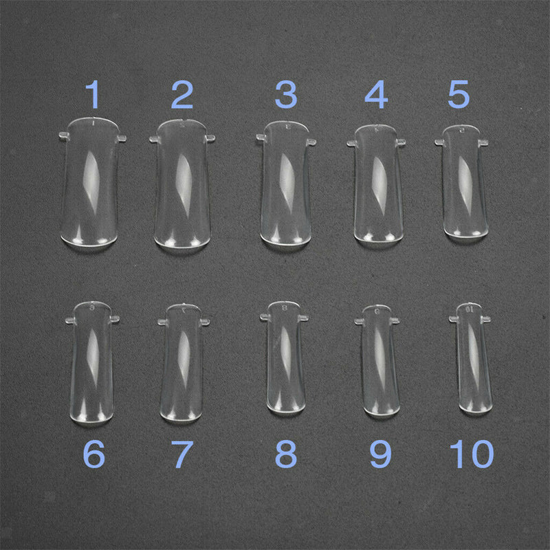 100Pcs Coffin Nails Clear Nail Tips Full Cover Artificial Nails with Clear Nail