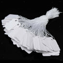 100 Pieces White Blank Tags with String, Marking Strung Tags Writable Price
