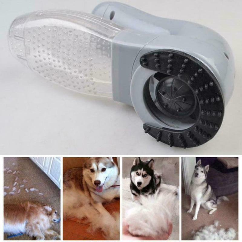 Electric Pet Hair Remover Brush Grooming Comb Cat Dog Fur Shedding Vacuum C K1B0