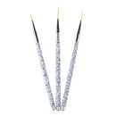3 Sizes Nail Art Painting Brush Durable UV Gel Painting Liner Pen Nylon Hair