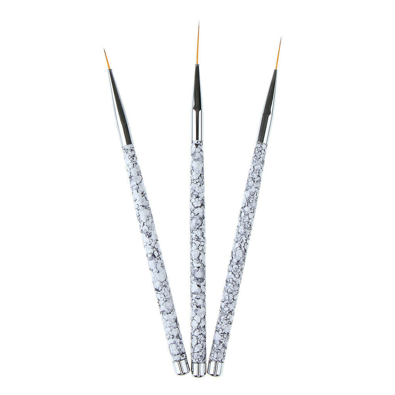 3 Sizes Nail Art Painting Brush Durable UV Gel Painting Liner Pen Nylon Hair