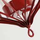Iron Hollow Candle Holder Candelabrum Lantern Wall Hanging Case F - Red