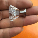 Diamond Crystal Glass Alloy Door Drawer Cabinet Wardrobe Pull Handle Knob DropP*