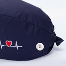 4Pieces Unisex Fashion Scrub Cap Working Hat with Side Buttons Bouffant Hat