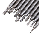 10X 1.5-6mm HSS Straight Shank 4 Flue End Mill Cutter CNC Drill Bit Tool Set BX