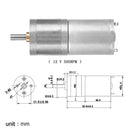 25GA370 Metal Low Speed High Torque Gear Motor DC Gear Reduction (500RPM)