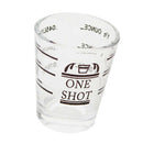 Glass Mug 1.5oz for Cofee Beer Water Milk with Graduation Clear