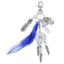 Dream Catcher Boho Style Tassel Feathers Palm Pendant Keyring Keychain