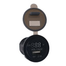 Car Boat Motorhome USB Charger Port+Voltmeter Power Outlet Waterproof