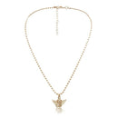 Fashion Angel Pendant Choker Necklace Alloy Beads Boho Chain Necklace Colli