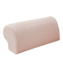 1 Pair Beige Anti-dirty Elastic Sofa Armrest Covers Armchair Slipcovers